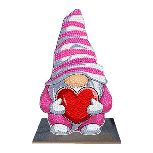 Gnome-Single Side Drill-Wooden Diamond Desktop Ornament