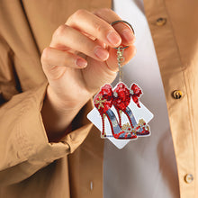 Load image into Gallery viewer, 8Pcs/Set Red High Heels-Double Side Drill-Diamond Keychain
