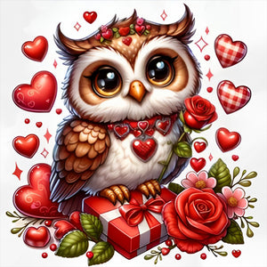 Owl-Full Round Diamond Painting-30x30cm