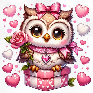 Owl-Full Round Diamond Painting-30x30cm