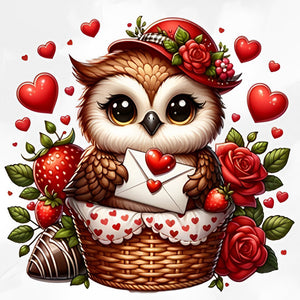 Owl-Full Round Diamond Painting-30x30cm