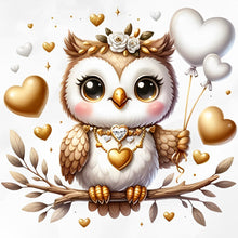 Load image into Gallery viewer, Owl-Full Round Diamond Painting-30x30cm

