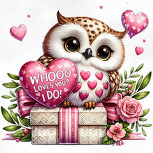 Load image into Gallery viewer, Owl-Full Round Diamond Painting-30x30cm
