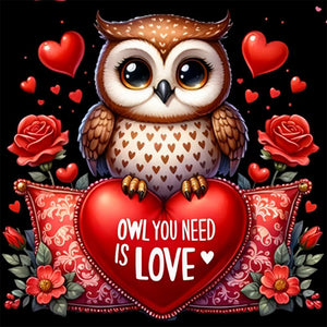 Owl-Full Round Diamond Painting-30x30cm