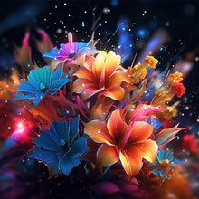 Load image into Gallery viewer, Glow-In-The-Dark Flowers-Full Round Diamond Painting-30x30cm
