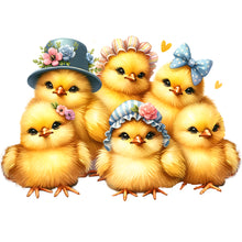 Load image into Gallery viewer, Easter Chick Bunny-Full Round Diamond Painting-30x30cm
