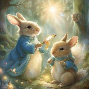 Rabbit Magic-Full Round Diamond Painting-30x30cm