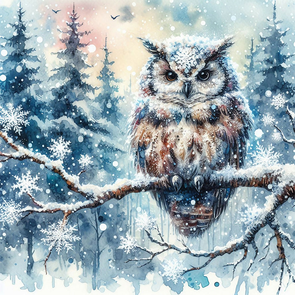 Snow Bunny-Full Round Diamond Painting-30x30cm