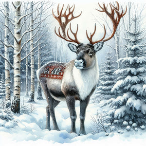 Snow Bunny-Full Round Diamond Painting-30x30cm