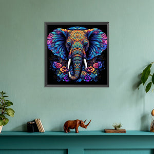 Elephant-Full Round Diamond Painting-30x30cm