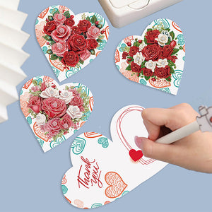 6Pcs/Set Love-Diamond Greeting Cards