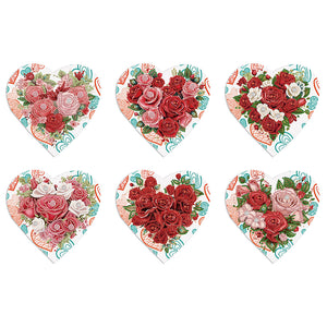 6Pcs/Set Love-Diamond Greeting Cards