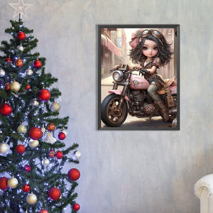 Steampunk Girl-Full Round/Square Diamond Painting-30x40cm/40x50cm/50x70cm