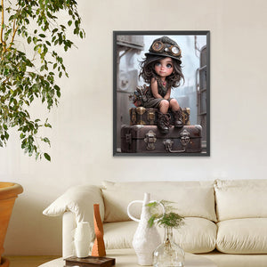 Steampunk Girl-Full Round/Square Diamond Painting-30x40cm/40x50cm/50x70cm