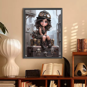 Steampunk Girl-Full Round/Square Diamond Painting-30x40cm/40x50cm/50x70cm