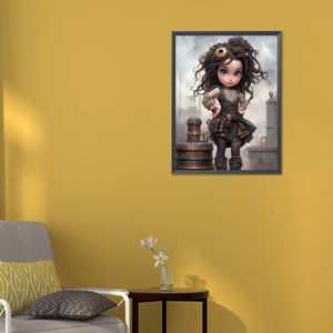 Steampunk Girl-Full Round/Square Diamond Painting-30x40cm/40x50cm/50x70cm
