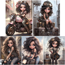 Load image into Gallery viewer, Steampunk Girl-Full Round/Square Diamond Painting-30x40cm/40x50cm/50x70cm
