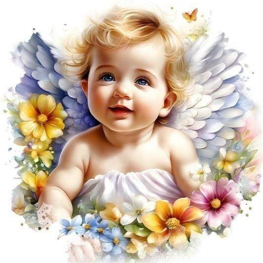 Angel-Full Round Diamond Painting-30x30cm