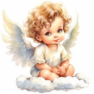 Angel-Full Round Diamond Painting-30x30cm