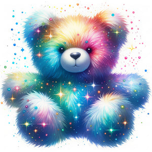 Rainbow Bear-Full Round Diamond Painting-30x30cm