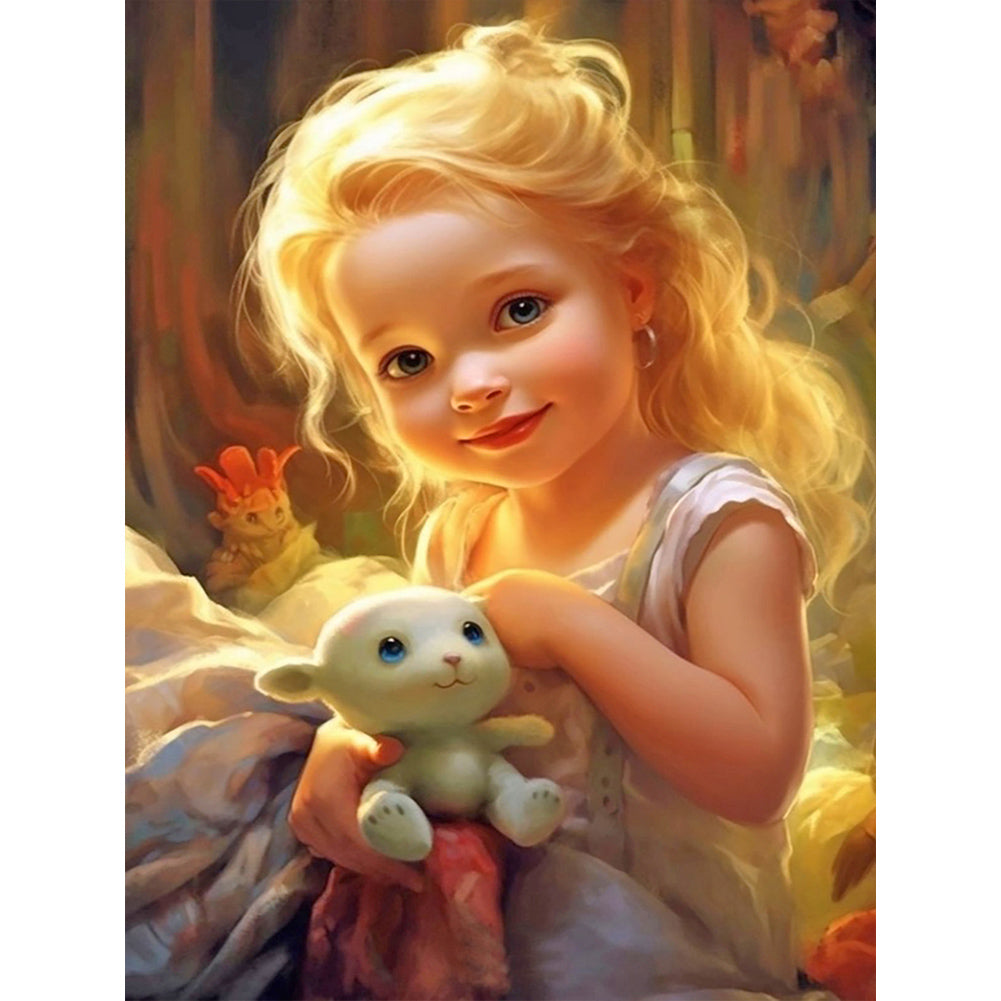 Life of Pets Girl-Full Round/Square Diamond Painting-30x40cm/40x50cm/50x70cm