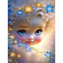 Load image into Gallery viewer, Curly Hair Big Eyed Girl-Full Round/Square Diamond Painting-30x40cm/40x50cm/50x70cm
