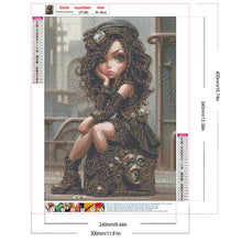 Load image into Gallery viewer, Steampunk Girl-Full Round/Square Diamond Painting-30x40cm/40x50cm/50x70cm
