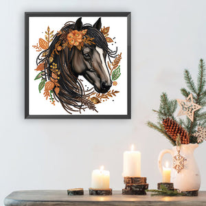 Horse-Partial Special Diamond Painting-30x30cm