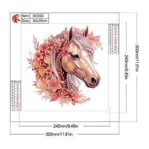 Horse-Partial Special Diamond Painting-30x30cm