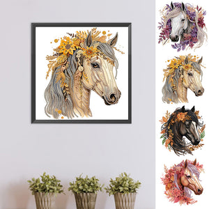 Horse-Partial Special Diamond Painting-30x30cm