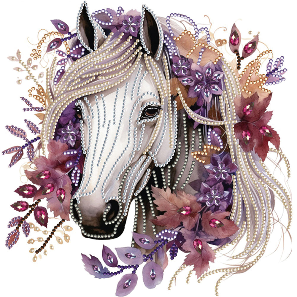 Horse-Partial Special Diamond Painting-30x30cm