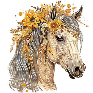 Horse-Partial Special Diamond Painting-30x30cm