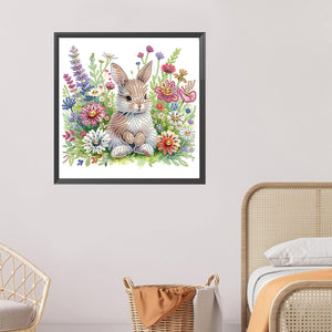 Rabbit-Partial Special Diamond Painting-30x30cm