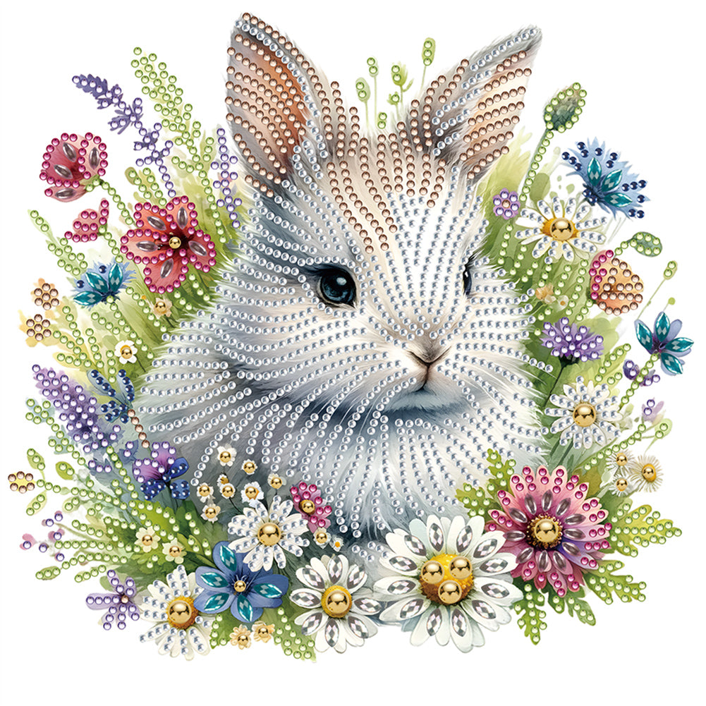 Rabbit-Partial Special Diamond Painting-30x30cm