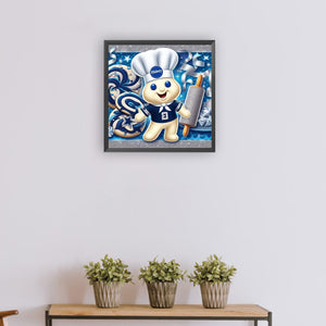 Bread Chef-Full Round Diamond Painting-30x30cm