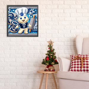 Bread Chef-Full Round Diamond Painting-30x30cm