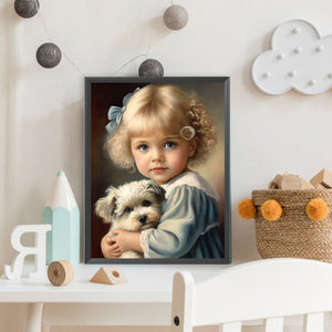 Black Motor Girl-Full Round/Square Diamond Painting-30x40cm/40x50cm/50x70cm
