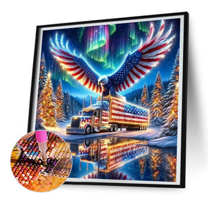 American Eagle-Full Round Diamond Painting-30x30cm