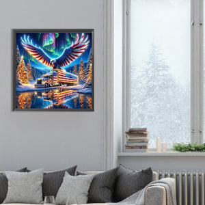 American Eagle-Full Round Diamond Painting-30x30cm
