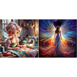 Angel-Full Round Diamond Painting-30x30cm