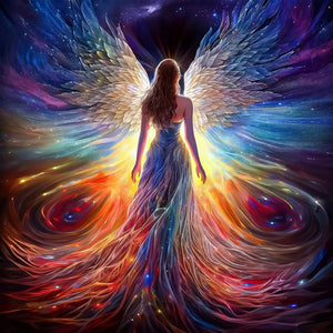 Angel-Full Round Diamond Painting-30x30cm