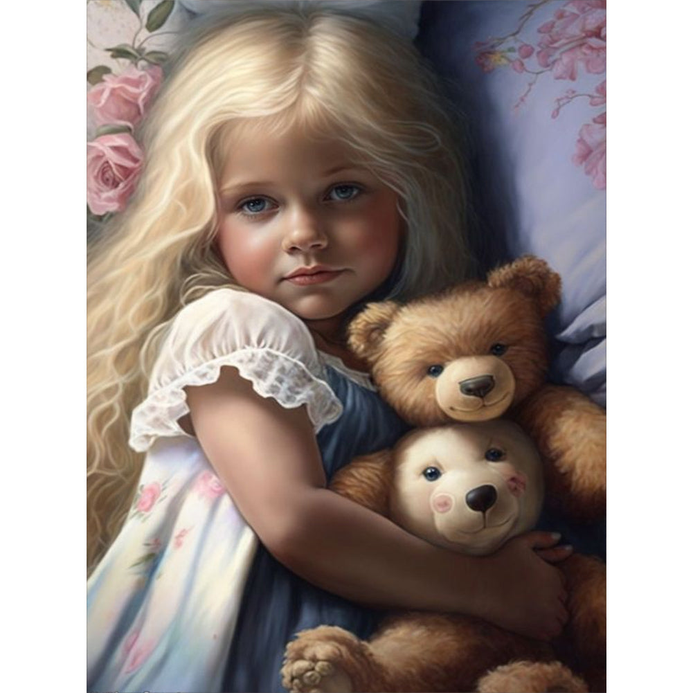Life of Pets Girl-Full Round/Square Diamond Painting-30x40cm/40x50cm/50x70cm