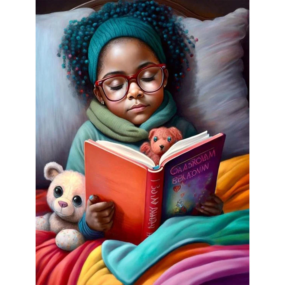 African American Girl-Full Round/Square Diamond Painting-30x40cm/40x50cm/50x70cm