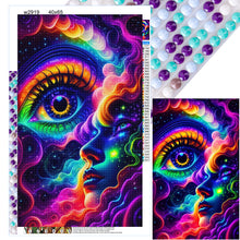 Load image into Gallery viewer, Colorful Cloud Eyes-Full Round Diamond Painting-40x65cm-Large Size
