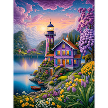 Load image into Gallery viewer, Garden House-Full Round Diamond Painting-30x40cm
