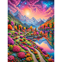 Load image into Gallery viewer, Garden House-Full Round Diamond Painting-30x40cm
