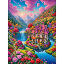 Load image into Gallery viewer, Garden House-Full Round Diamond Painting-30x40cm

