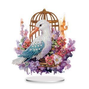 Cage-Single Side Drill-Acrylic Diamond Desktop Ornament