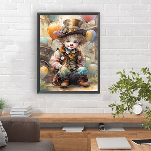 Clown-Full Round Diamond Painting-30x40cm