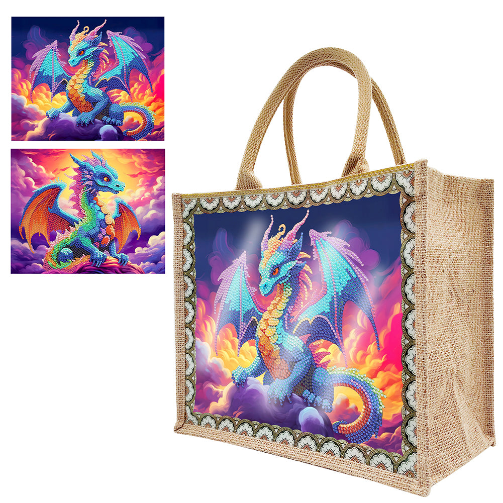 Linen Diamond Painting Tote Bag Replaceable Canvas